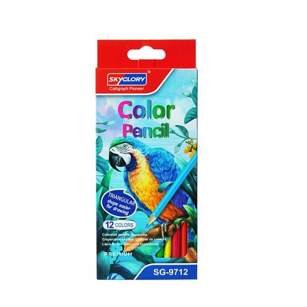 Professional Plastic Triangle Oil-based Color Leads Artist 12 Colors