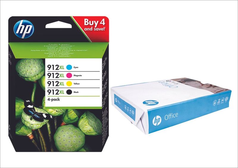 HP 912xl Multipack Ink and Paper Bundle