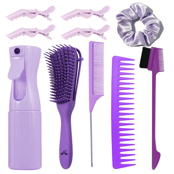 ALANES 10 Pieces Detangler Hair Brush Set for All Hair Types