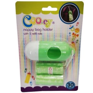 Cooey - Disposable Nappy Bags with a Plastic Dispenser - (30 Bags)