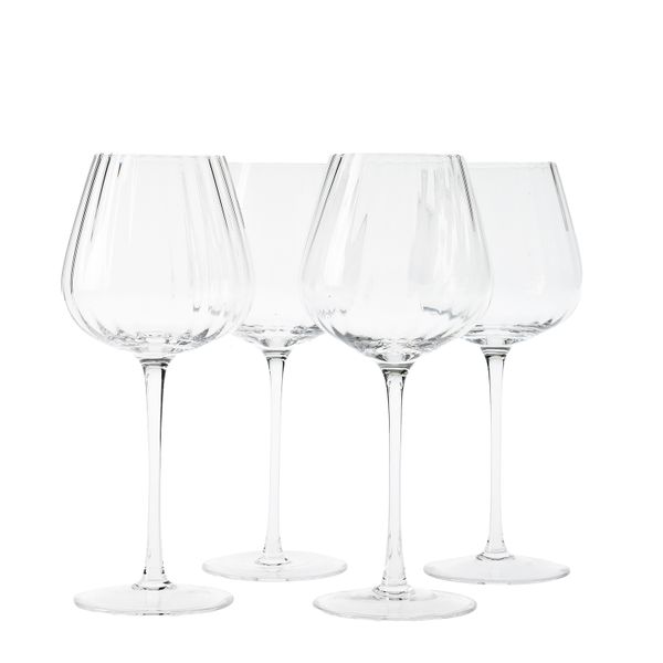 George &amp; Mason - Savoy 4 Pack Crystal Wine Glasses