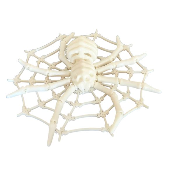 Articulated Skeleton Spider with Flexi Web 3D Printed Toy