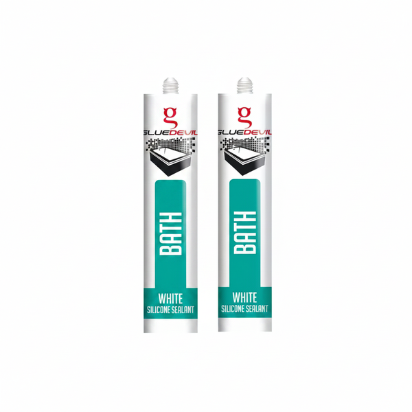 Gluedevil White Silicone Sealant 280ml for Bath and Shower - 2 Pack