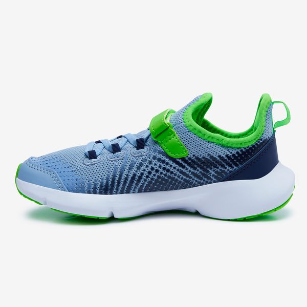 Decathlon Kids' Rip-Tab Flexible &amp; Light Shoes At Flex - Blue &amp; Green