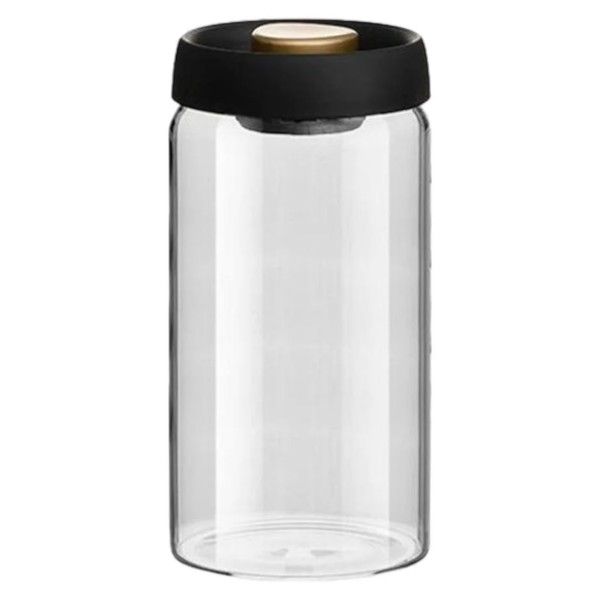 1800ml Vacuum-Sealable Glass Coffee Jar - Transparent