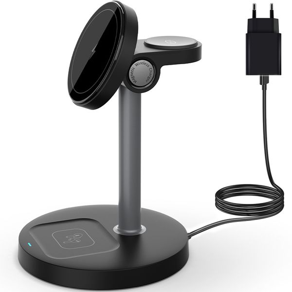 3 in 1 Wireless Charging Station Compatible with MagSafe, 15W Fast charger