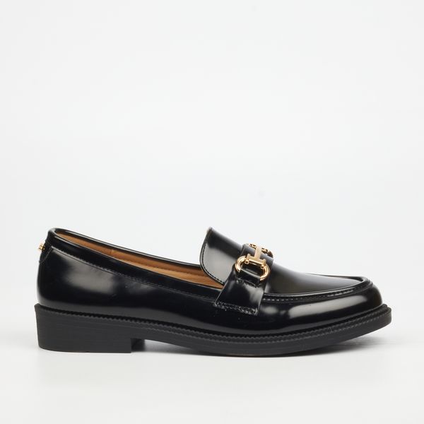 Miss Black Cotton 1 Women Faux Patent Shoes - Black
