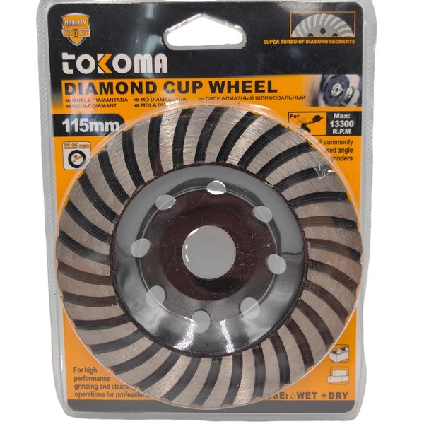 Tokoma Diamond Cup Wheel 115mm