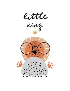 Wall Décor Canvas Art Prints for Baby Nursery: Little King Lion