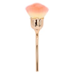 Nail Dust Brush Pink Rose Brush Nail Art Cleaning Brush(Gold)