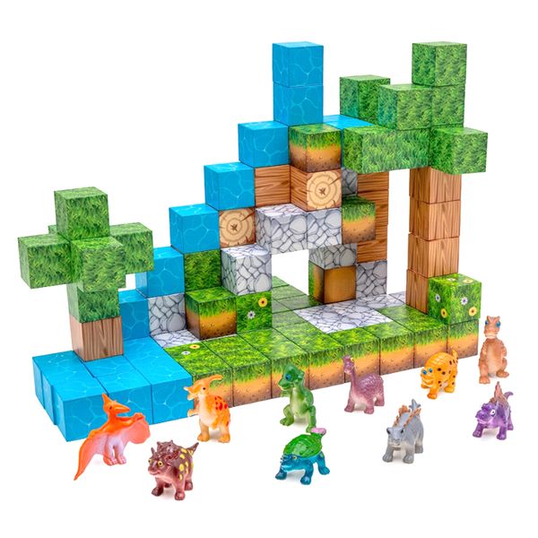 Forest Theme Magnetic Building Block Set,Magnetic Building Cube Toys,Gifts