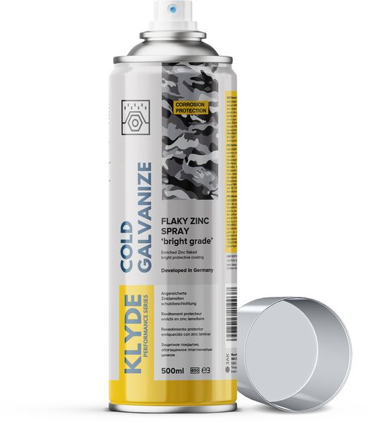 KLYDE, Zinc Spray, Cold Galvanizing Anti-Corrosion Coating, 500ml - 20 Pack