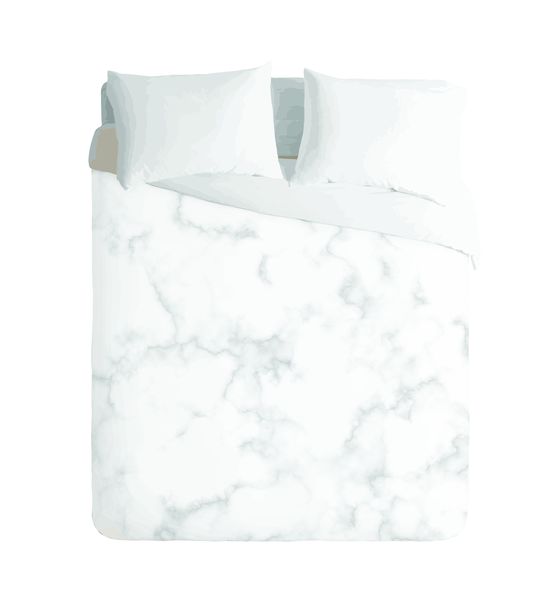 Imaginate Decor - White Marble Duvet Cover Set, with white pillow cases