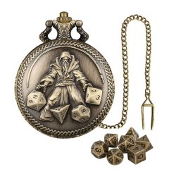 IPSTYLE Metal DND Dice Set Board Games D&amp;D Accessory Stainless Steel Case