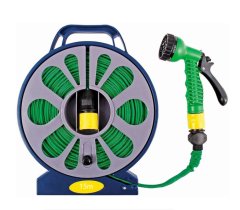 15m Outdoor Planting Garden Flat Hose with 7 Function Spray
