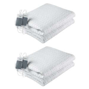 Solac - Electrical Heat Blanket (Single Bed) - White (60W) - Pack of 2