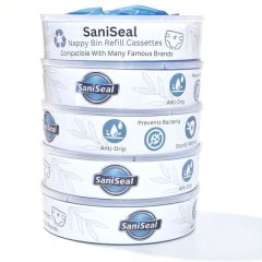 5 Pack - Angelcare Compatible Nappy Bin Refills - Extra Length &amp; Scented