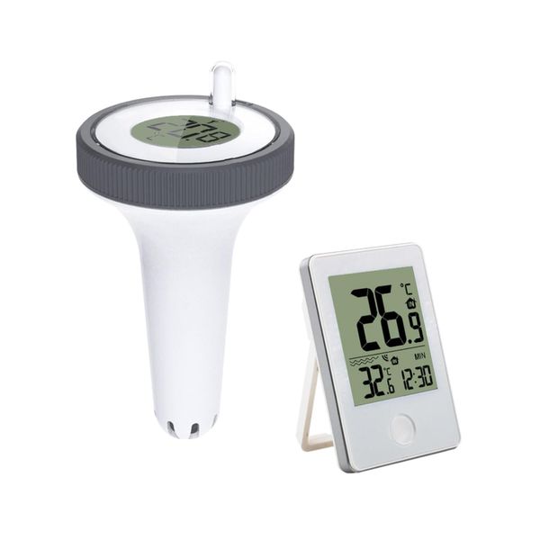 Wireless Floating Pool Thermometer with LCD Display for Pool, Spa &amp; Bath
