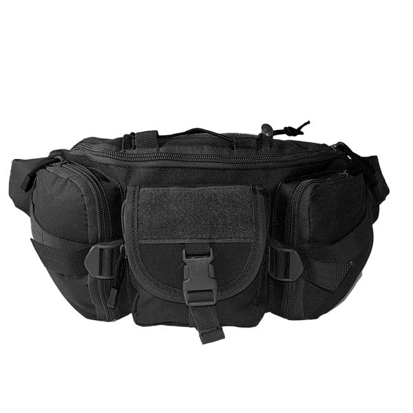 Outdoor Military Design Waist Tactical Storage Bag for Hiking/Camping - Black
