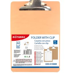 MOTARRO A4 Wooden Hardboard Clipboard - Durable Locking Arch File Holder