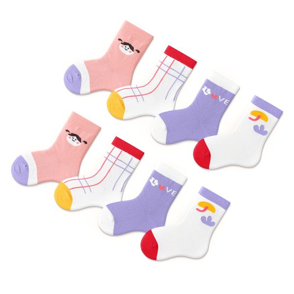 Cotton Baby Socks Pink Cartoon 6-12 Months
