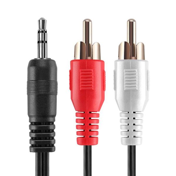 Aux to 2 RCA Male Audio Stereo Cable - 5 Meter