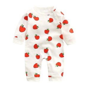 Baby Romper/One-Piece with with Fun Apple Design
