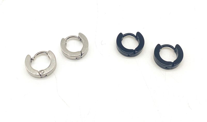 Fabulae Stainless Steel Huggie Earring Set - Jethro