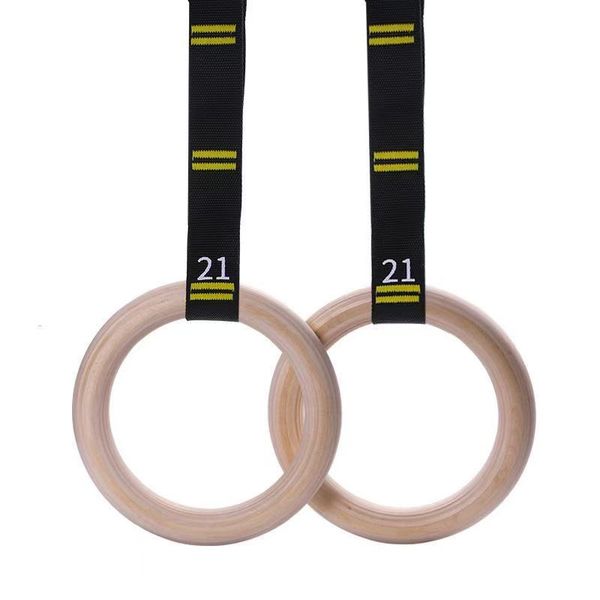 Set of Two Adjustable Gymnastics Rings with Alignment Features