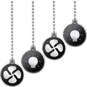 4Pcs Light Bulb and Fan Pattern Pull Chain Ceiling Fan Chain Extender