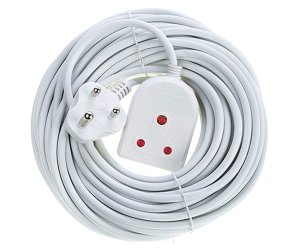 Electricmate 10A 20m Extension Lead - White