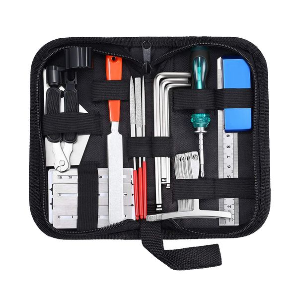 Portable 25-In-1 Guitar Repairing Maintenance Tool Kit for Guitar Ukulele