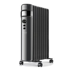 Taurus Heater 9 Fin Oil Filled Steel Black Wifi Enabled 3Heat Settings