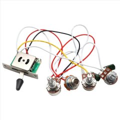 Guitar Wiring Harness Prewired 3X 500K Pots 1 Volume