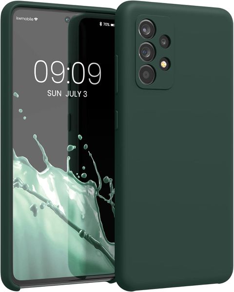Dark Green Silicone Protective Phone Case Compatible with Samsung Galaxy A05 &amp; A05S