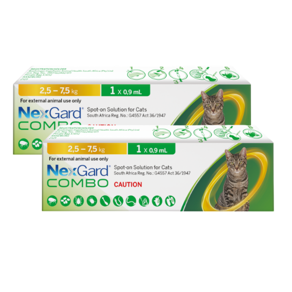 Nexgard Combo Spot On for Cats 2.5 - 7.5kg -Flea,Tick,Worm,Parasite-2 Pack