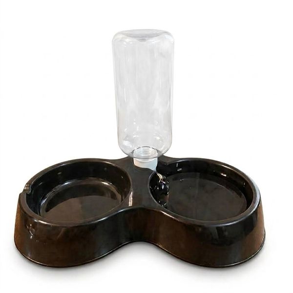 2-in-1 Automatic Cat &amp; Small Dog Food Bowl and Water Dispenser