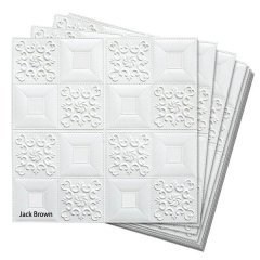 Jack Brown 10 Piece 3D Self-Adhesive Waterproof P.E Foam Wallpaper Panel