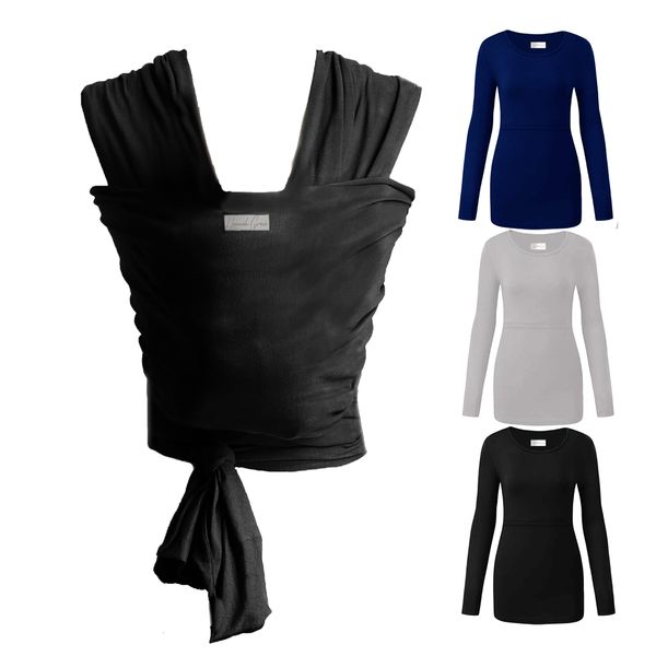 Hannah Grace Maternity 3-Day Breastfeeding Top &amp; Baby Wrap Carrier Bundle