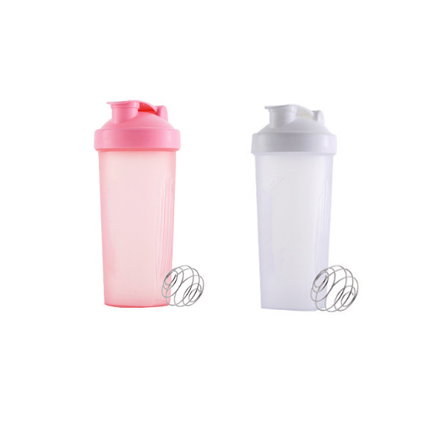Sports And Fitness Shake Cup 600Ml - White And Pink -2-Piece Set