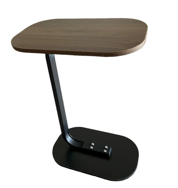 Modern End C- Shaped Bamboo Side Table