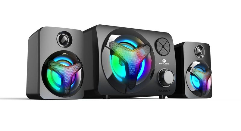 XS-F10 2.1 Bluetooth Speaker System RGB LED Subwoofer USB AUX FM