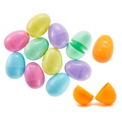 Plastic Fillable Easter Hunt Eggs (Pack of 12) 6cm Each