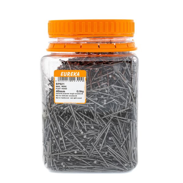 EUREKA Wire Nail Flat Head 40mm Q:5kg BP621