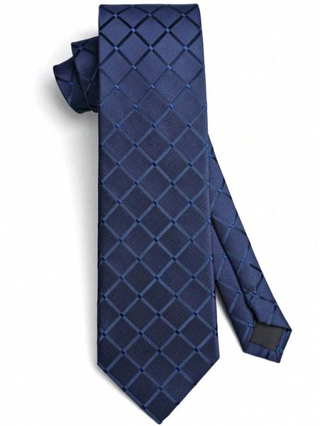 Elfeves Men's Solid Color Skinny Tie Fine Stripe Graduation Formal