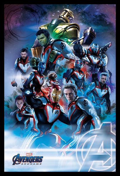 Avengers: Endgame - Quantum Poster with Black Frame