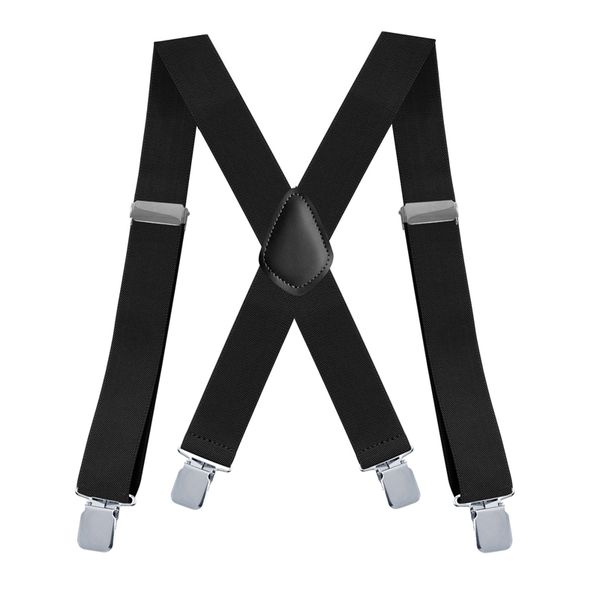 Suspenders for Men Heavy Duty,Elastic Adjustable Suspenders with Clips
