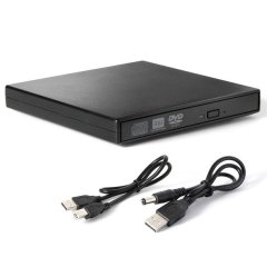 USB 2.0 External DVD RW Optical Drive - Black