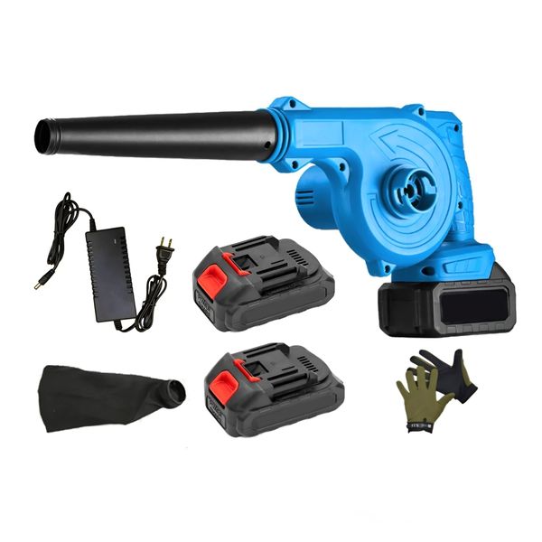 50CM 2-IN-1 Cordless Air &amp; Leaf Blower With Gloves, 2 Batteries &amp; Charger