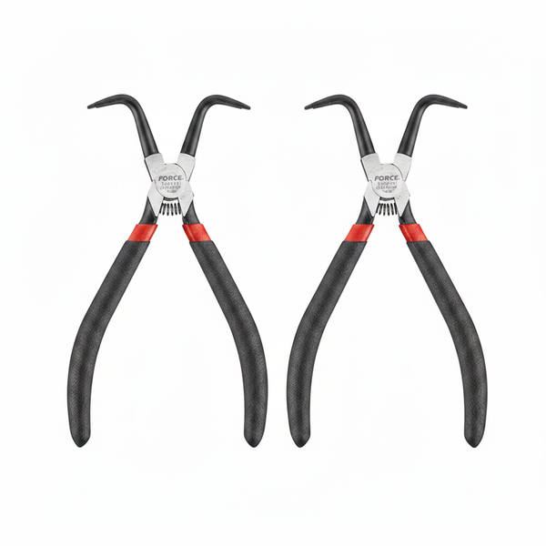 Force Snap Ring Plier 140mm 90-Degree Bent Tip for 8-25mm Rings - 2 Pack